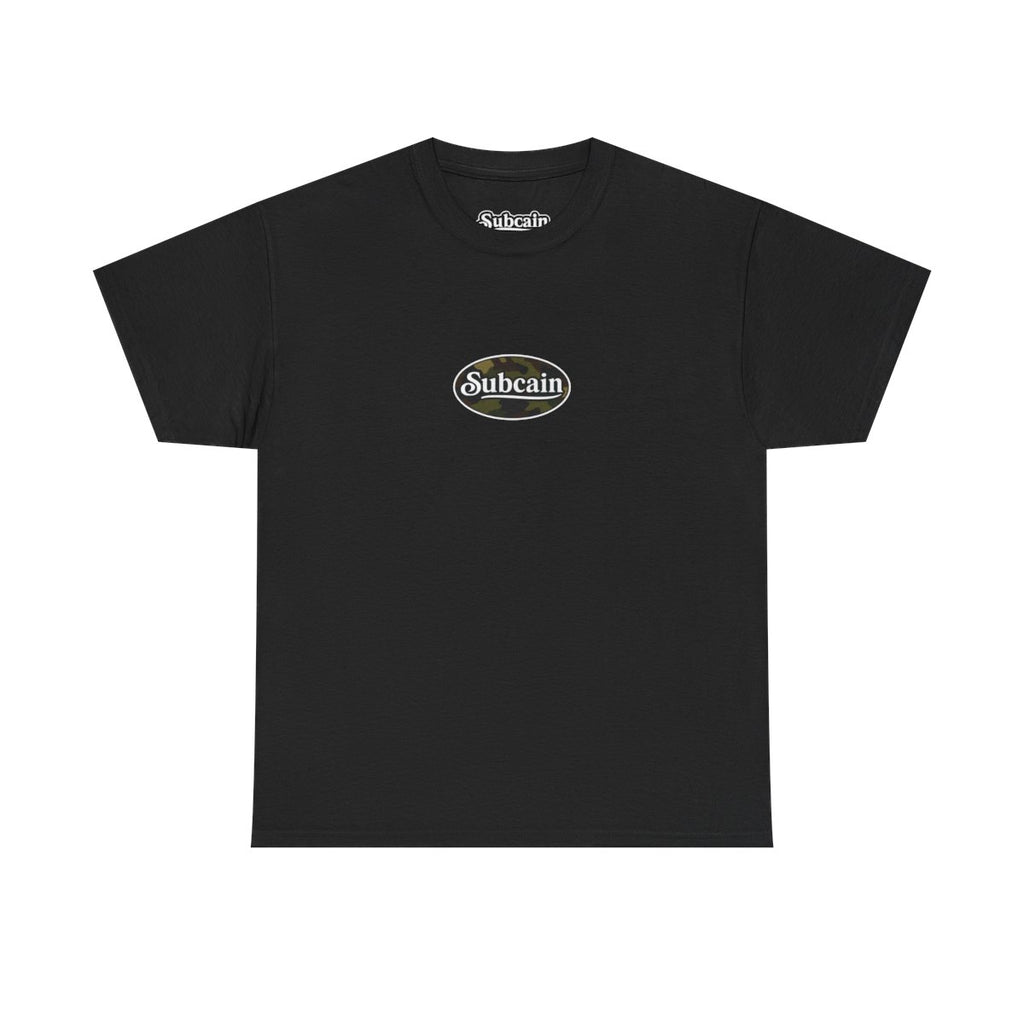 Subcain grøn camo logo tee -sort