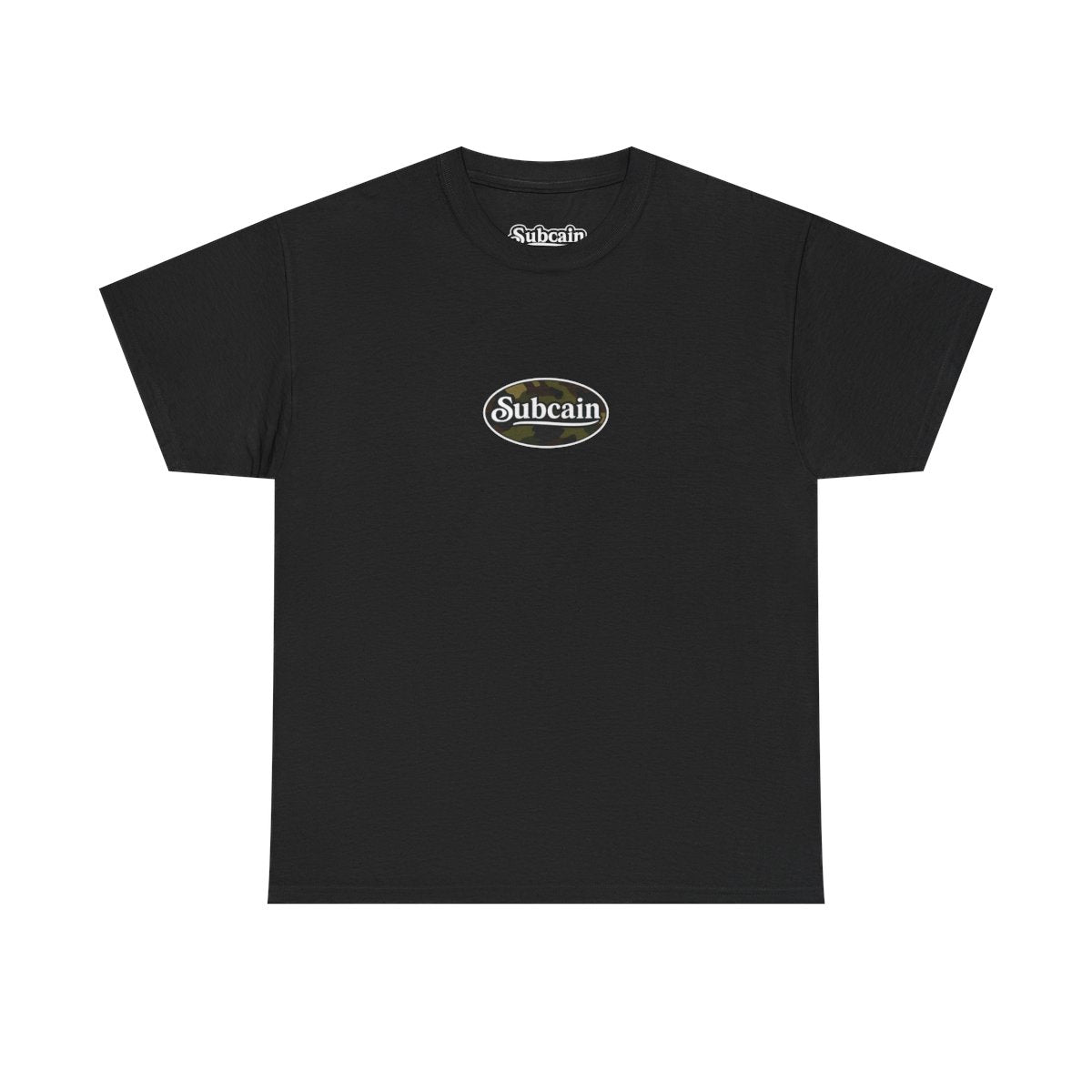 Subcain grøn camo logo tee -sort