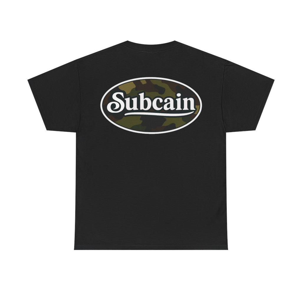 Subcain grøn camo logo tee -sort