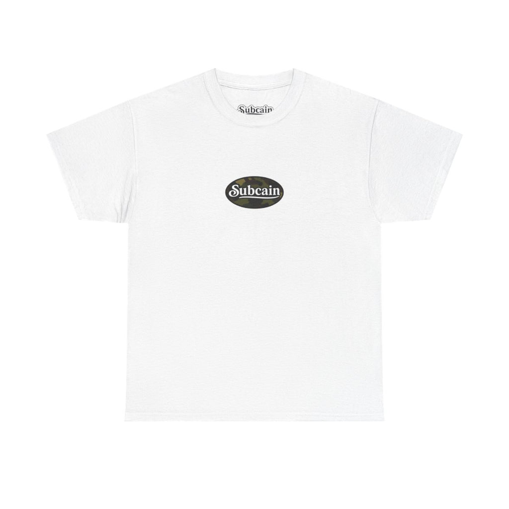 Subcain grøn camo logo tee - hvid