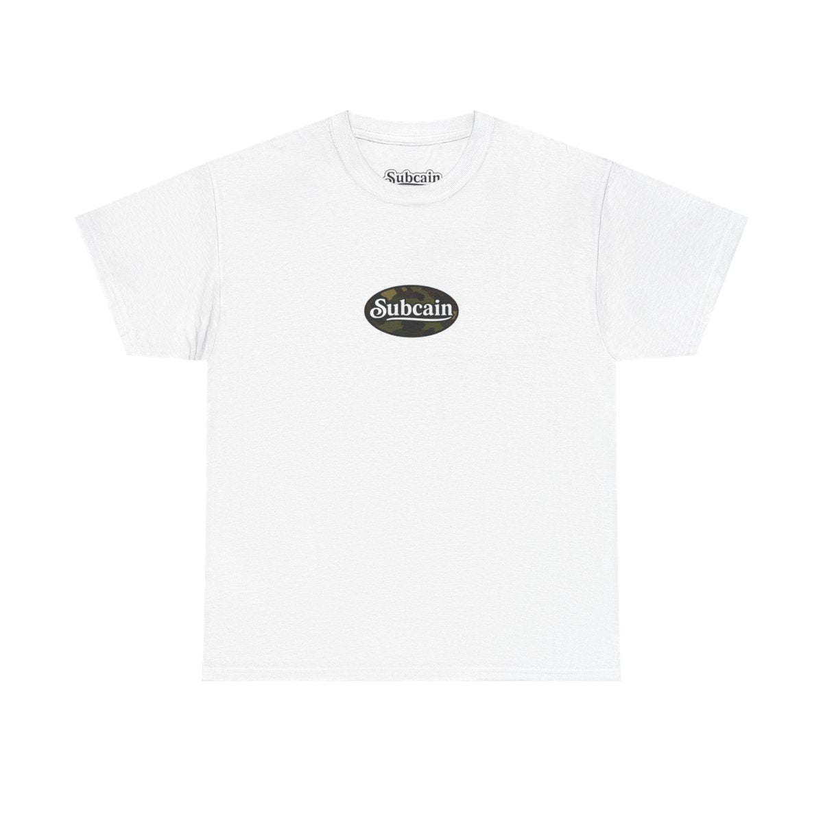 Subcain grøn camo logo tee - hvid