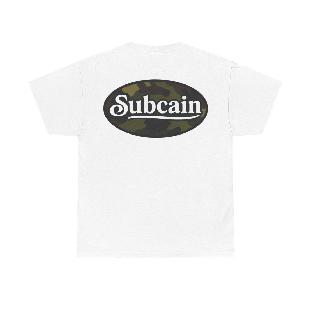 Subcain grøn camo logo tee - hvid