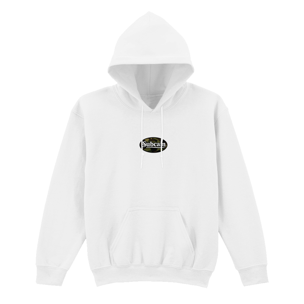 subcain grøn camo hoodie - hvid