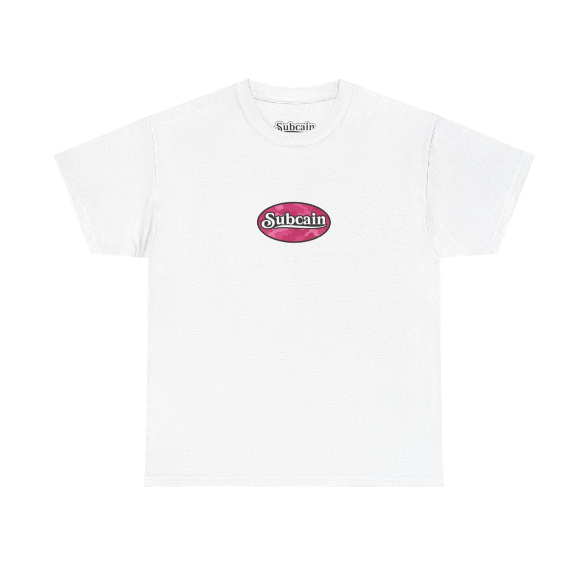 Subcain pink camo logo tee - hvid