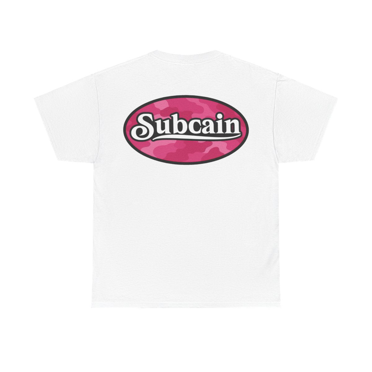 Subcain pink camo logo tee - hvid